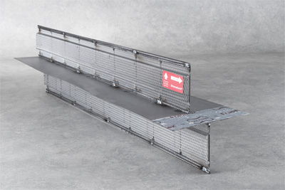 Stremaform<sup>®</sup> stay-in-place formwork for working joints with metal water stop (uncoated)